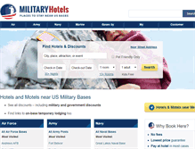 Tablet Screenshot of military-hotels.us